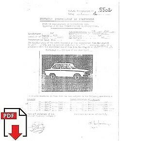 1973 Daf 66 Marathon Sedan FIA homologation form PDF download